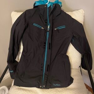 Burton Black Jacket with Blue Accents